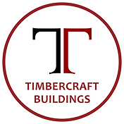 A red and black logo for timbercraft buildings.