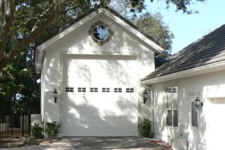 18' X 50' X 16' TIMBERCRAFT CUSTOM RV GARAGE ADDITION FRONT VIEW EUSTIS, FL