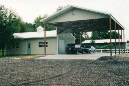 24' X 36' X 10' TIMBERCRAFT OFFICE WITH 30' X 48' X 16' TRUCK PORT LAKELAND, FL