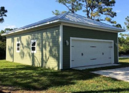 24' X 40' X 12' TIMBERCRAFT GARAGE PALM CITY, FL