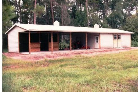 24' X 72' X 10' TIMBERCRAFT HORSE STABLE WITH GARAGE ST CLOUD, FL