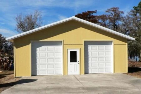 30' X 24' X 10' TIMBERCRAFT GARAGE & SHOP WITH HARDIE-PANEL EXTERIOR CHULUOTA, FL