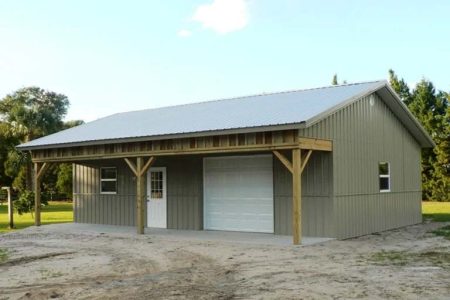 30' X 36' X 10' TIMBERCRAFT GARAGE WITH RECREATION ROOM DE LEON SPRINGS, FL
