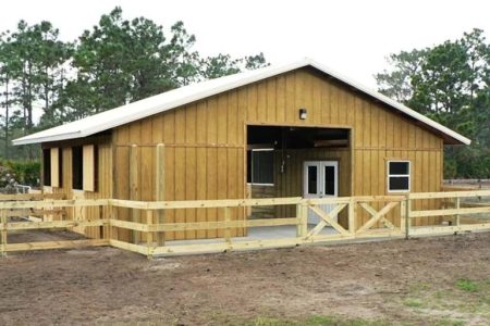 36' X 24' X 10' TIMBERCRAFT HORSE STABLE ORLANDO, FL