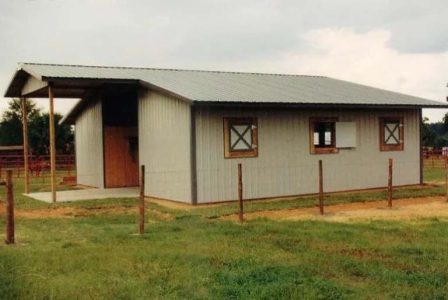 36' X 36' X 10' TIMBERCRAFT HORSE STABLE WITH COVERED ENTRY EUSTIS, FL