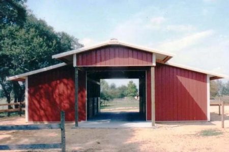 36' X 36' X 10' TIMBERCRAFT HORSE STABLE WITH COVERED ENTRY WINTER GARDEN, FL