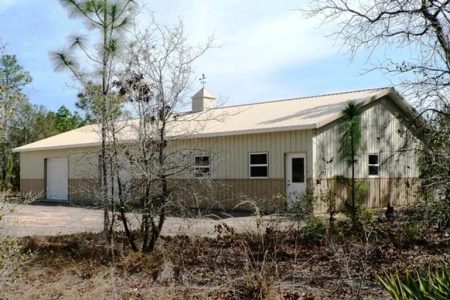 36' X 72' X 10' TIMBERCRAFT GUEST HOUSE WITH SHOP CRYSTAL RIVER, FL