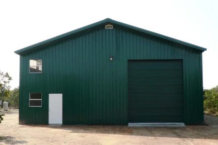 40' X 120' X 16' TIMBERCRAFT GROVE SHOP WITH OFFICE GROVELAND, FL