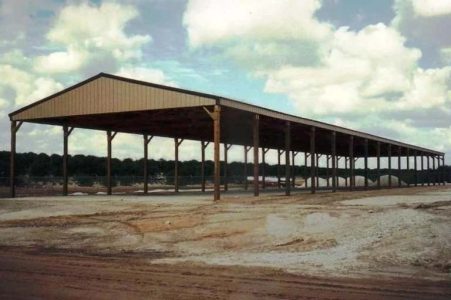 40' X 192' X 16' TIMBERCRAFT GROVE EQUIPMENT BARN AVON PARK, FL