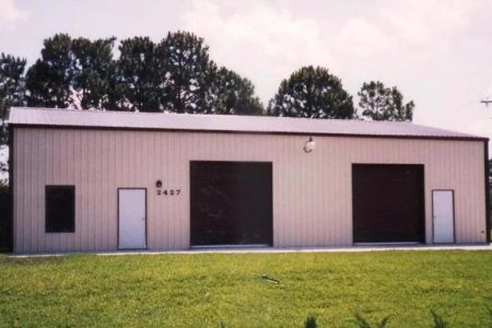 40' X 60' X 16' TIMBERCRAFT 2-BAY WAREHOUSE & OFFICE BUILDING EDGEWATER, FL