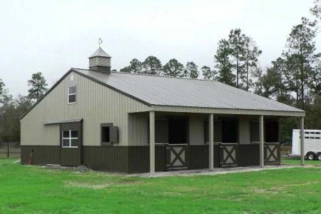 48' X 36' X 10' TIMBERCRAFT STORAGE BARN AND HORSE STABLE ST AUGUSTINE, FL