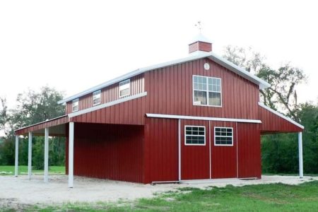 48' X 40' X 18'-10' TIMBERCRAFT STORAGE BARN WITH LOFT RESIDENCE FORT WHITE, FL