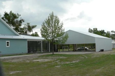 48' X 48' X 12' TIMBERCRAFT AIRPLANE HANGAR & GARAGE ARCHER, FL