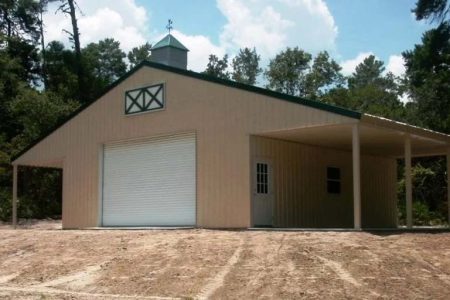 50' X 30' X 10' TIMBERCRAFT STORAGE BARN WITH CARPORTS GENEVA, FL