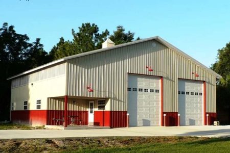 52' X 48' X 16' TIMBERCRAFT RV GARAGE WITH HOBBY SHOP LONGWOOD, FL