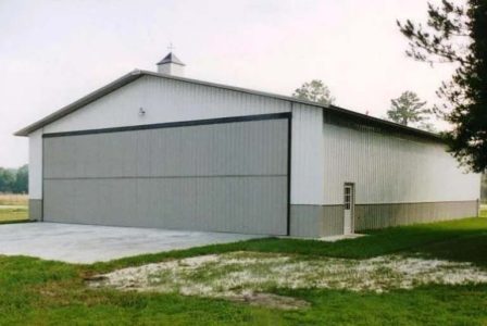 60' X 84' X 16' TIMBERCRAFT AIRPLANE HANGAR MULBERRY, FL