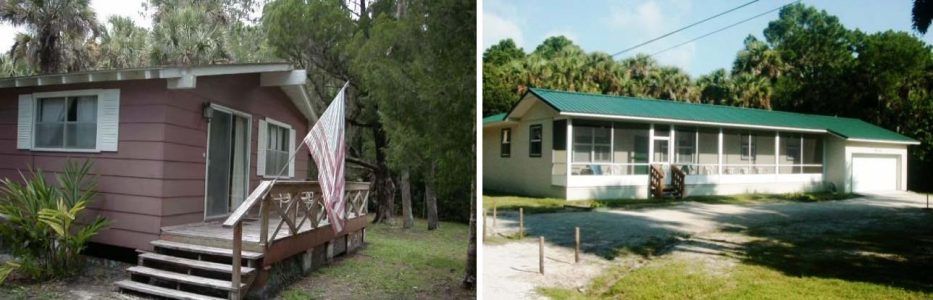 BEFORE & AFTER 1,584 SF TIMBERCRAFT LAKE COTTAGE RENOVATION GENEVA, FL