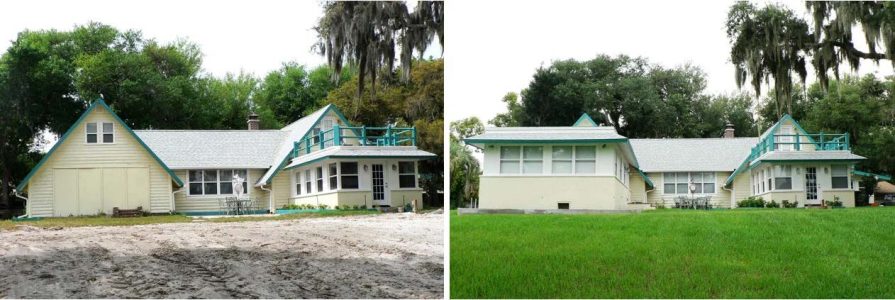 BEFORE & AFTER 24' X 36' X 10' TIMBERCRAFT LAKE HOUSE MASTER BEDROOM ADDITION ORLANDO, FL