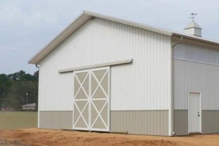 TIMBERCRAFT BUILDINGS 12' WIDE X 12' HIGH CROSSBUCK STYLE SPLIT SLIDING DOOR-02