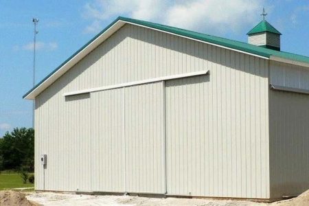 TIMBERCRAFT BUILDINGS 16' WIDE X 15' HIGH METAL CLAD SPLIT SLIDING DOOR-02