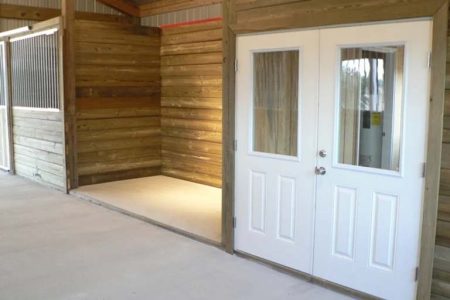 TIMBERCRAFT HORSE STABLE FIBERGLASS DOUBLE TACK ROOM ENTRY DOOR OPTION
