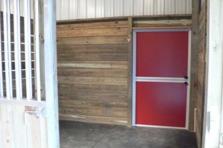 TIMBERCRAFT HORSE STABLE METAL CLAD DUTCH DOOR OPTION INTERIOR