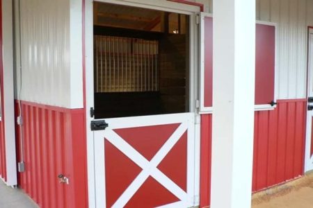 TIMBERCRAFT HORSE STABLE METAL CLAD SPLIT DUTCH DOOR OPTION EXTERIOR