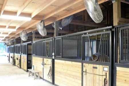 TIMBERCRAFT HORSE STABLE STALL AND CENTER AISLE AREA VENTILATION FANS OPTION