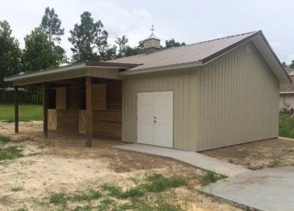 TIMBERCRAFT HORSE STABLE STALL REAR SHEDROW ROOF AREA